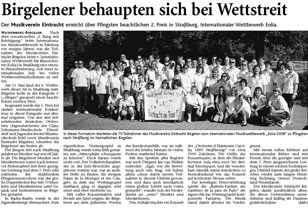 Eolia 2008 Nachbericht